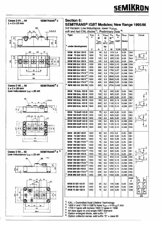 SKM50GB123D Semikron IGBT Modules