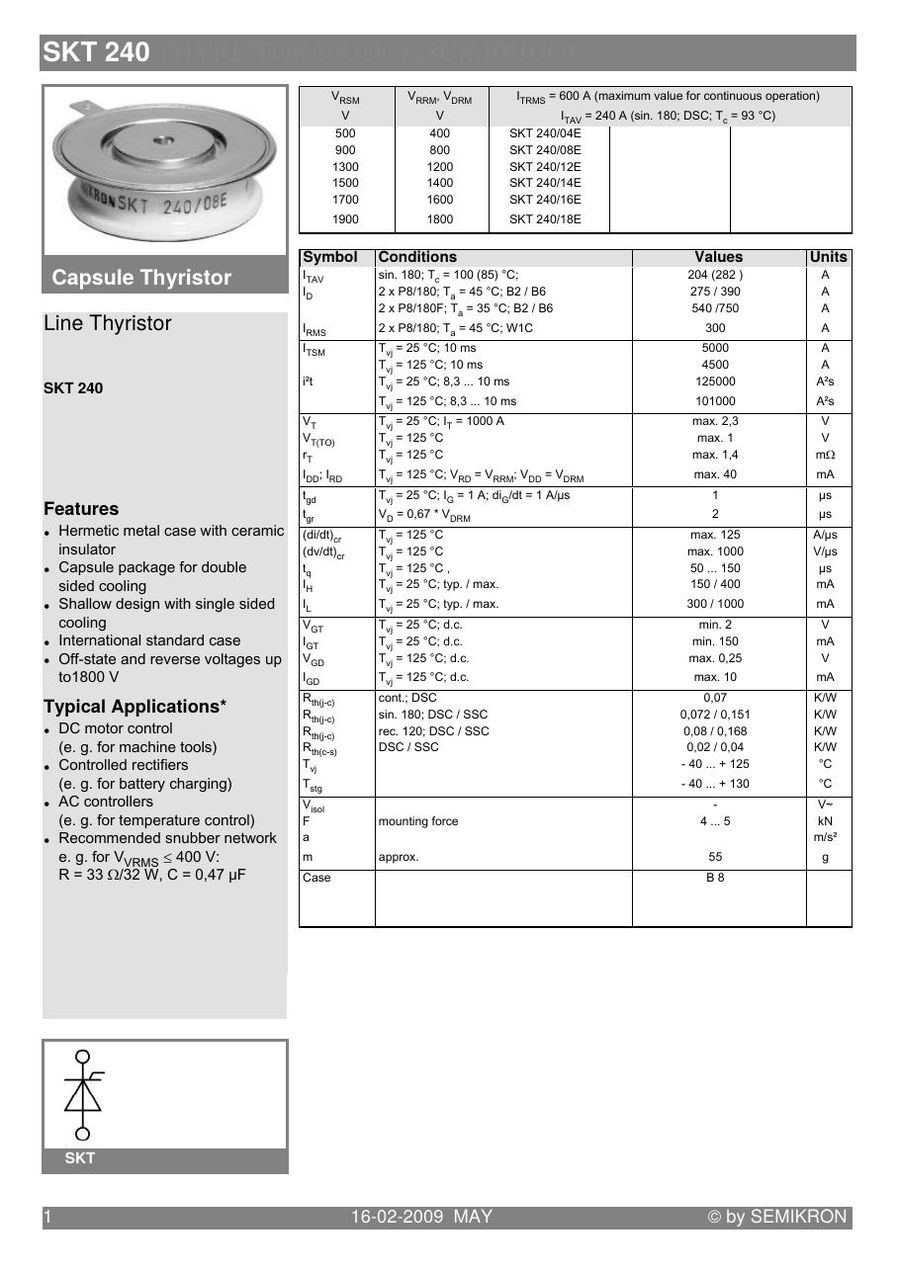 SKT16014E, SEMIKRON, Power Module