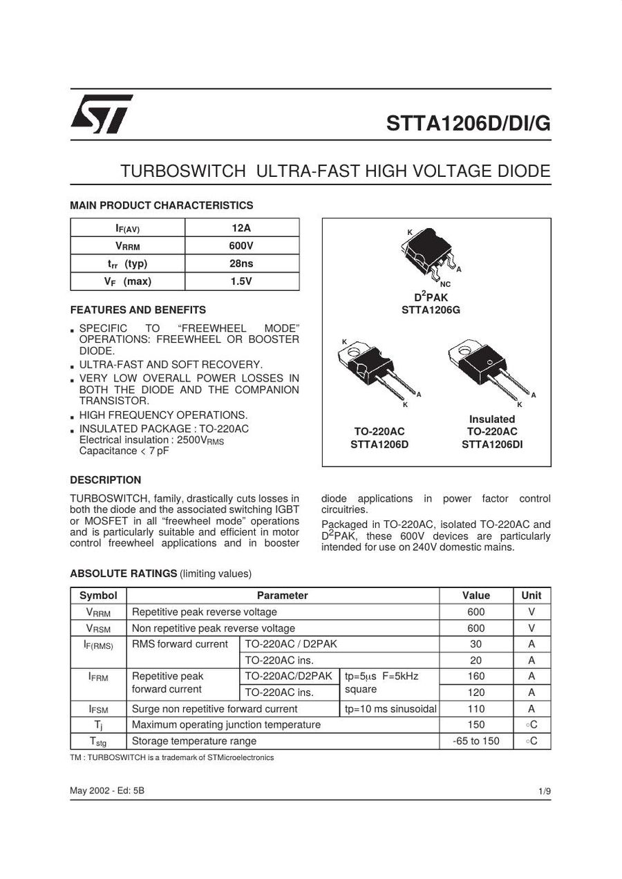 STTA1206G Semikron Rectifier & Schottky Diodes