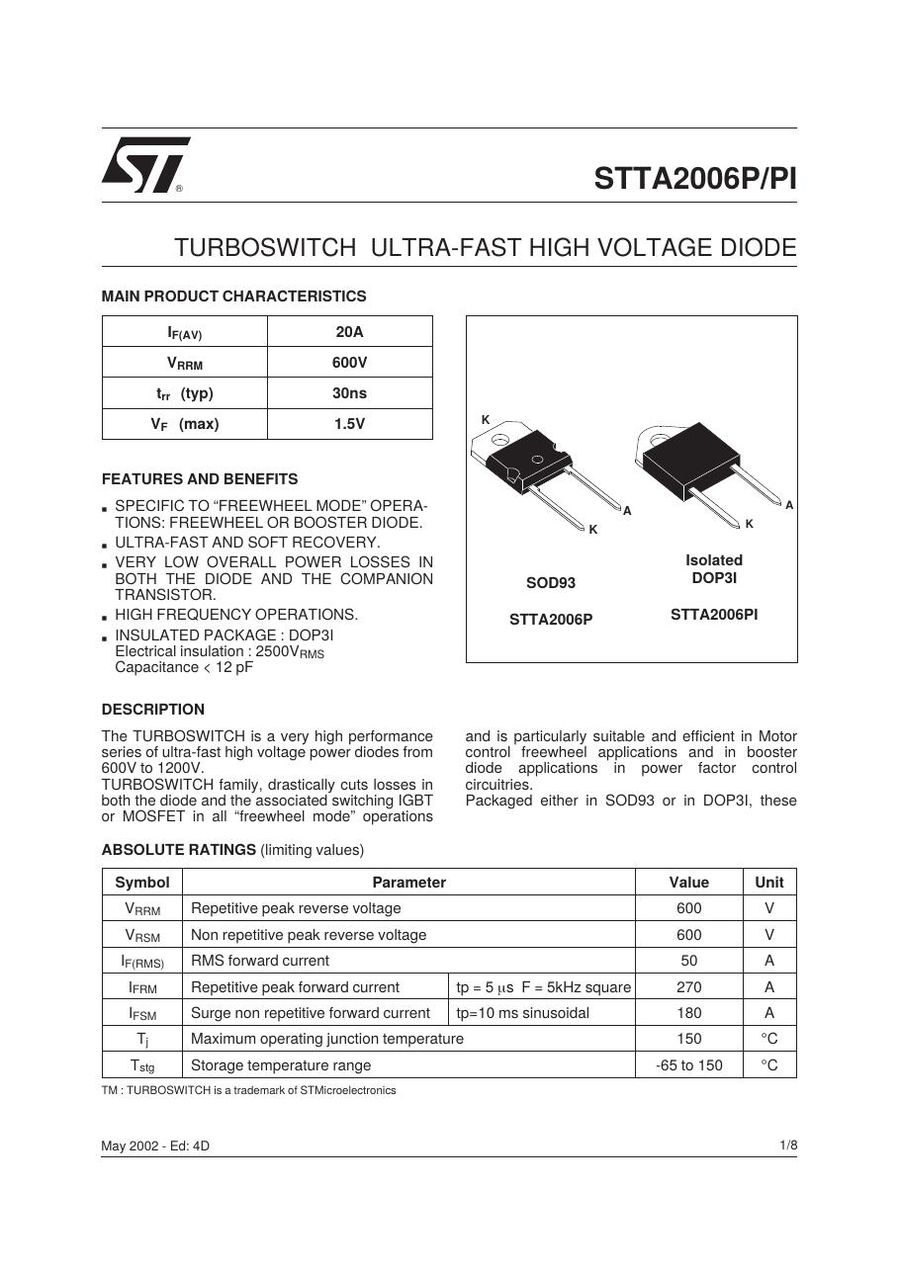STTA2006P Semikron Rectifier & Schottky Diodes