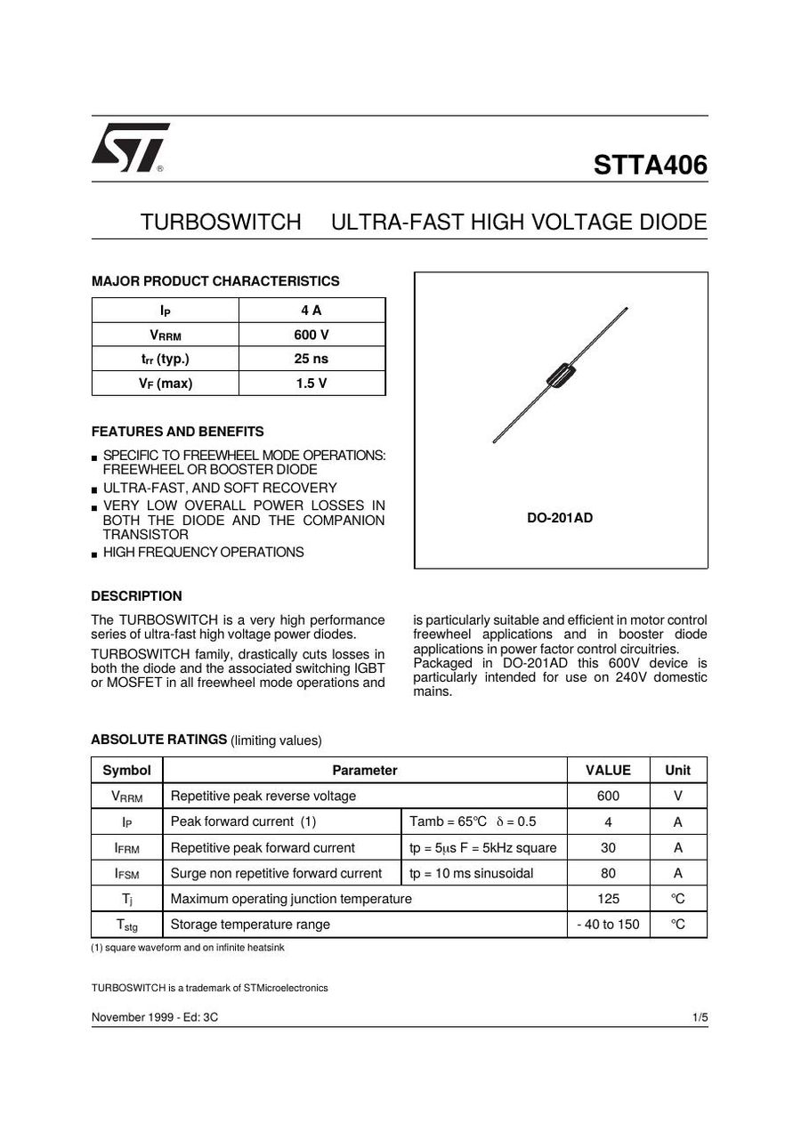 STTA406 Semikron Rectifier & Schottky Diodes