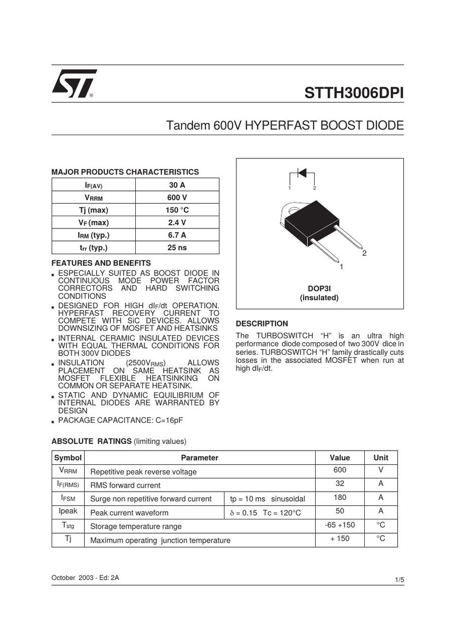 STTH3006DPI, SEMIKRON, Power Module