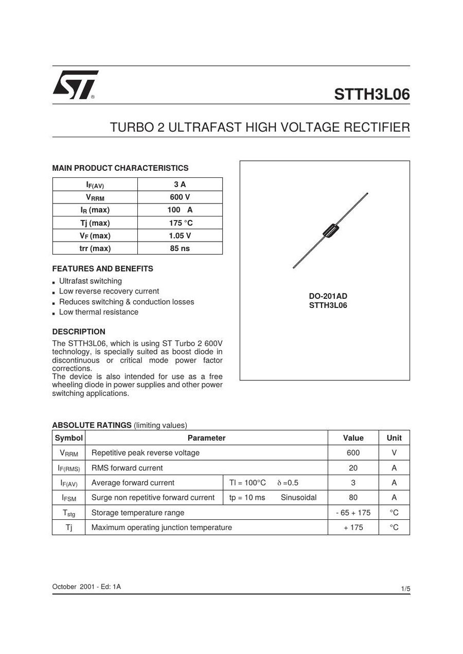 STTH3L06 Semikron Rectifier & Schottky Diodes