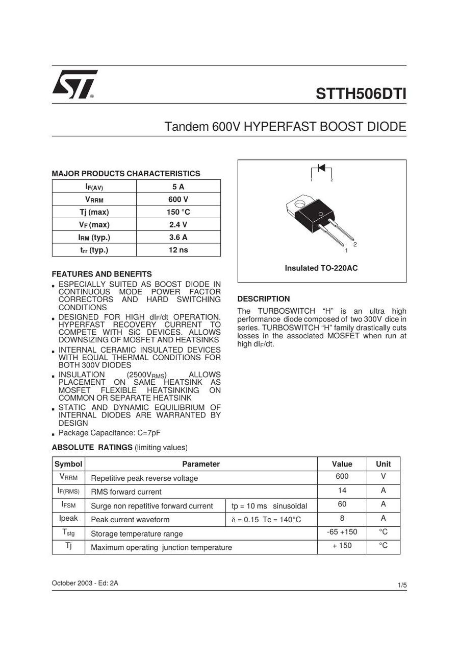 STTH506D Semikron Rectifier & Schottky Diodes