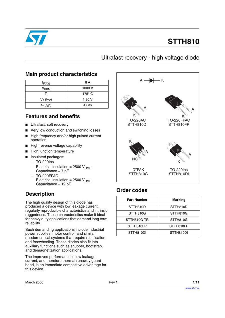 STTH810D, SEMIKRON, Power Module