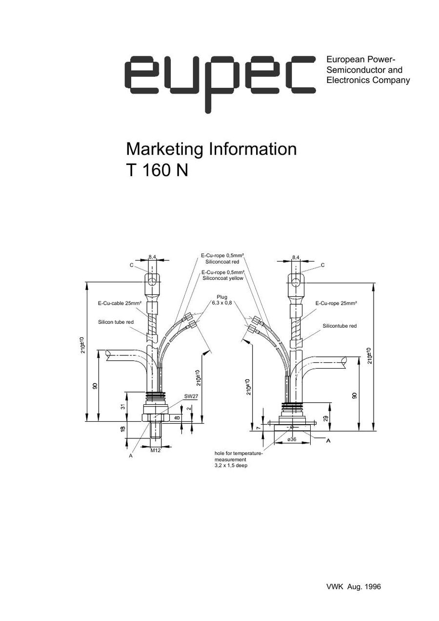 T160N12BOF SCR from Eupec Infineon