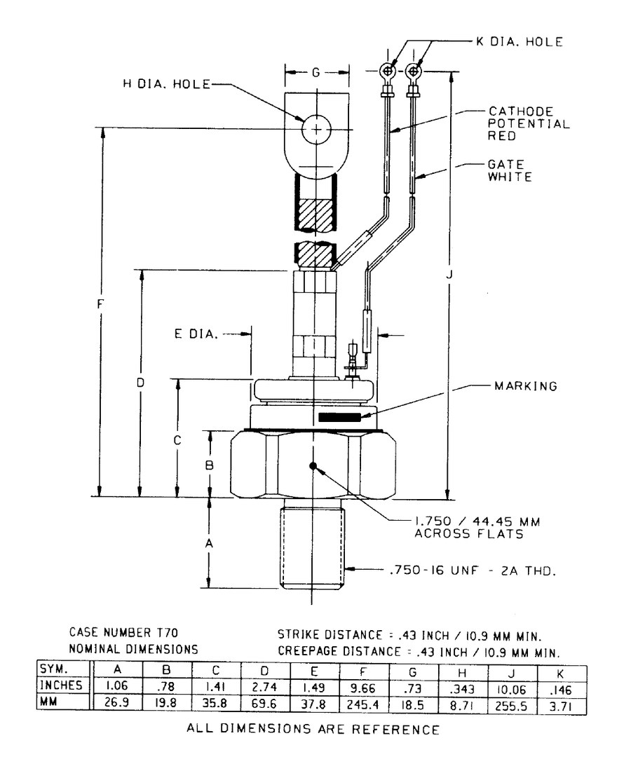 T700163504BY, POWEREX, Phase Control SCR