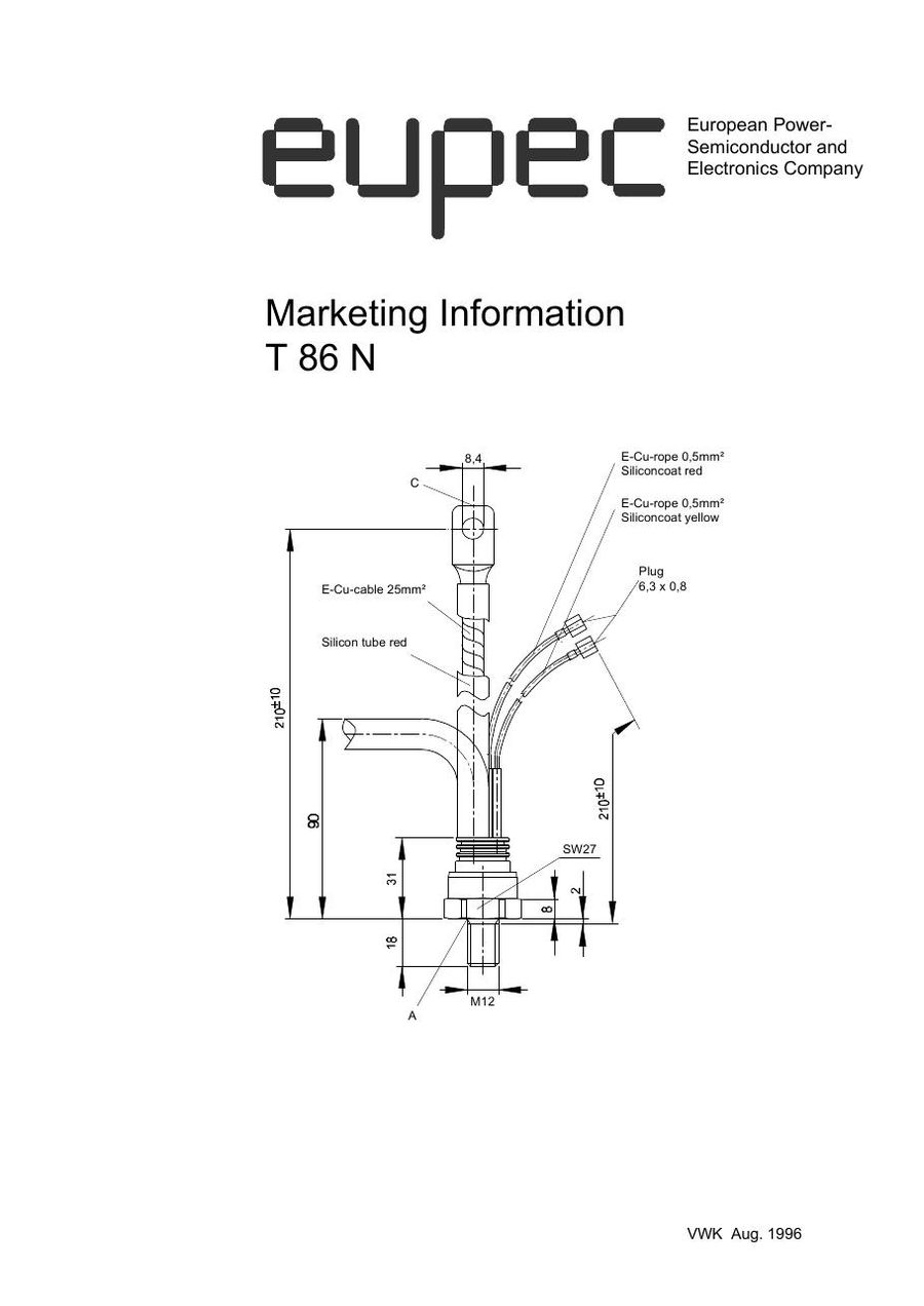 T86N12BOF SCR from Eupec Infineon