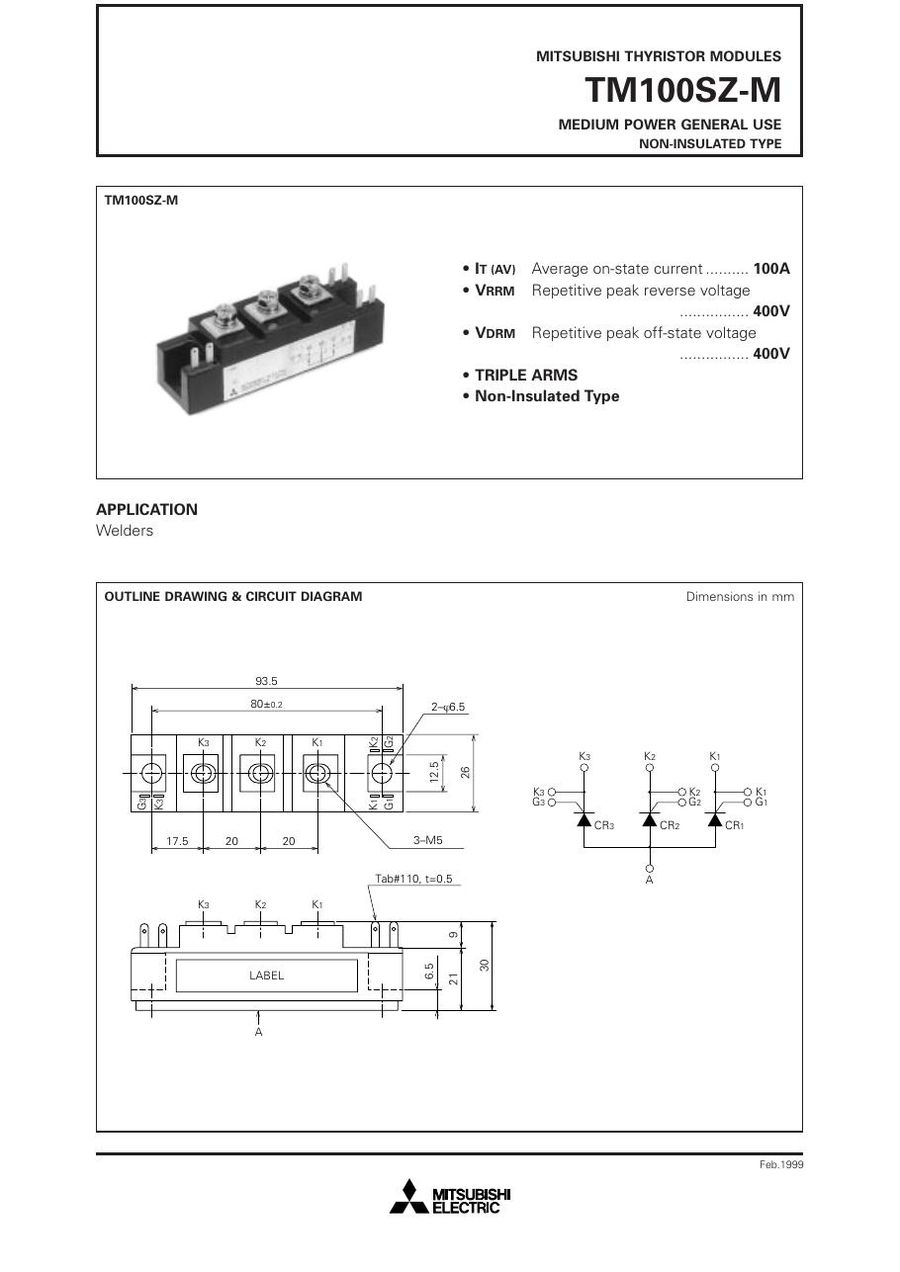 TM100SZ-M-002 Mitsubishi Thyristor Module