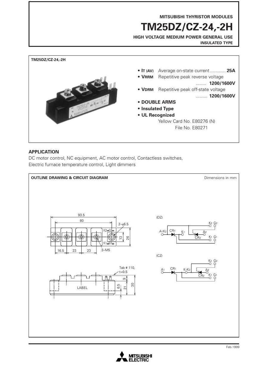 TM25DZ-24, Mitsubishi,  Thyristor Module