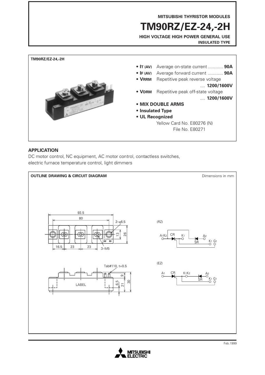 TM90RZ-2H, Mitsubishi, Power Transistor Module