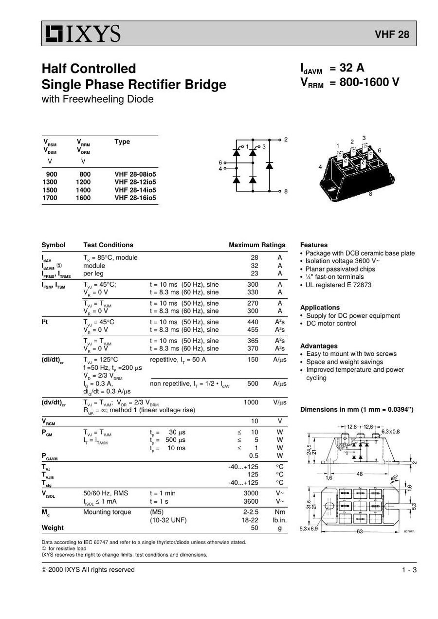 VHF28-16io5 IXYS Diode & Rectifier Modules