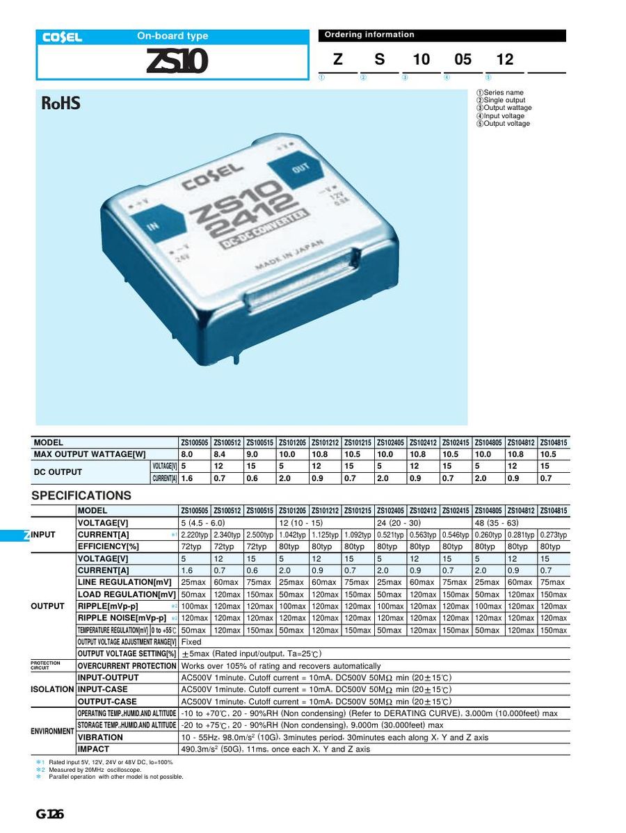 ZS102412 Cosel Bridge Rectifiers