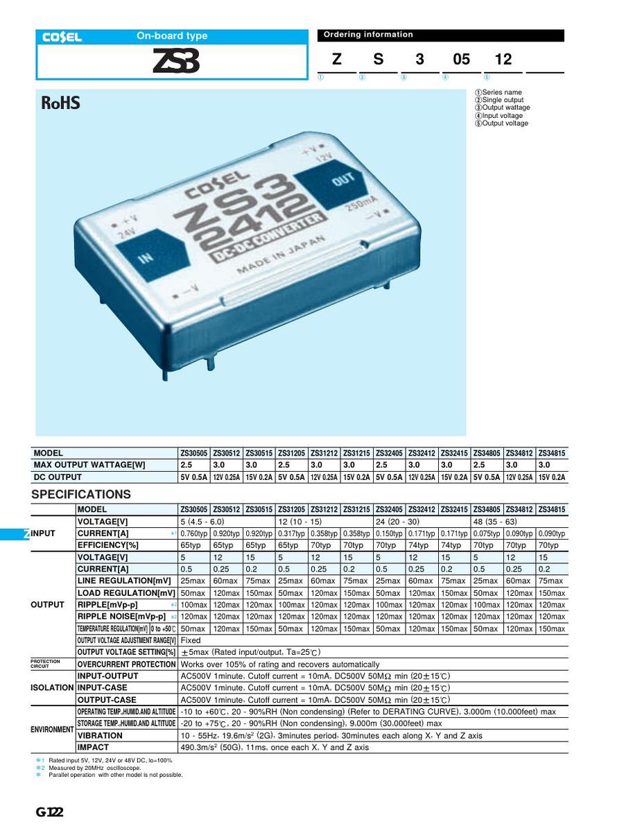 ZS30505 Cosel Power Supplies & DC-DC Converters