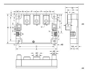 CM400YE2P-12F Mitsubishi IGBT Modules