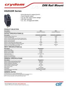 HS201DR-CC2425W3U Crydom