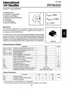 IRF9630S International Rectifier MOSFET Modules