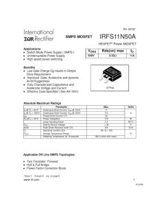 IRFS11N50A International Rectifier
