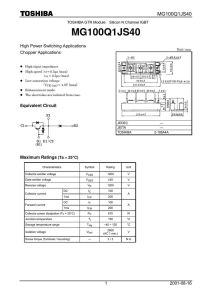 MG100Q1JS40 Toshiba